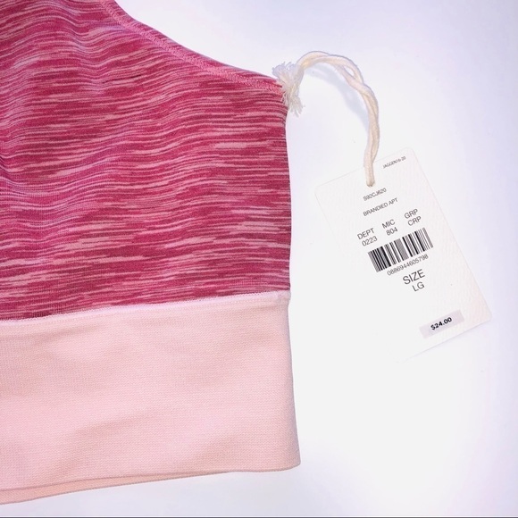 NWT Jasmine & Ginger Marled Pink and Blue Seamless Longline 2 Bra Bundle size L - Picture 5 of 11